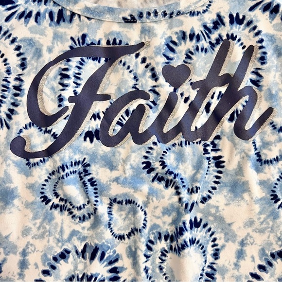 “Faith” Tie-Dye Girls Front Tank Top, Size 8 - Picture 3 of 5